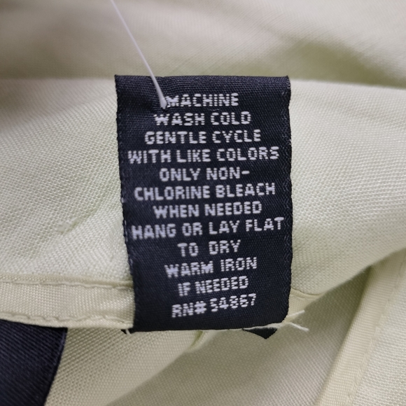 🆕 New York & Company Pastel Green Linen A-Line Flutter Midi Skirt Sz. 12 - Picture 6 of 8